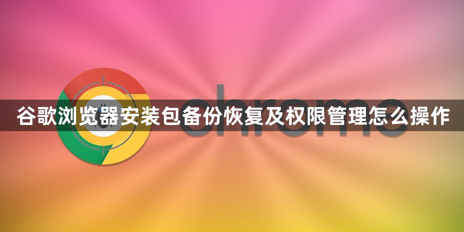 谷歌浏览器安装包备份恢复及权限管理怎么操作1