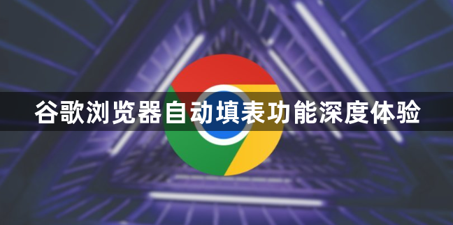 谷歌浏览器自动填表功能深度体验1