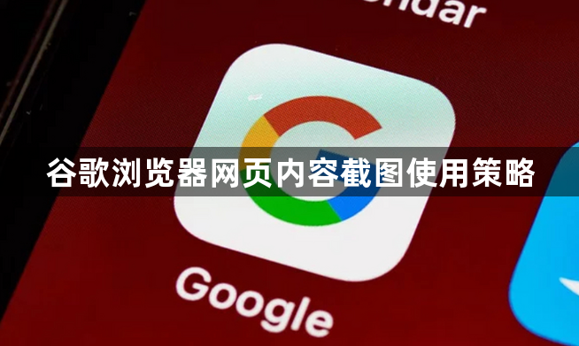 谷歌浏览器网页内容截图使用策略1