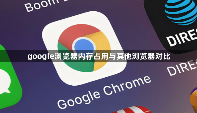 google浏览器内存占用与其他浏览器对比1